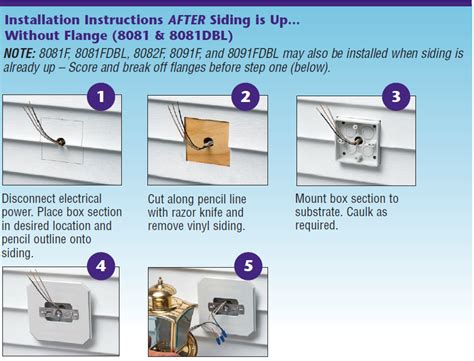 how to install a new junction box in siding|vinyl siding junction box installation.